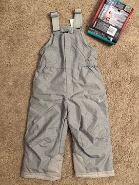 Gerry Weber Snow Bib Overalls Kids Size 4T Gray Long Pant Sleeveless Romper